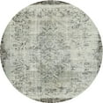 thumbnail image 1 of Ahgly Company Machine Washable Indoor Round Contemporary Grey Gray Area Rugs, 4' Round, 1 of 7