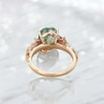 thumbnail image 6 of KANISHKAGEMS&JEWELS 2Ct 8x6mm / Natural Moss Agate Engagement Ring CZ Diamond Twig Ring Nature Inspired Women Jewelry Proposal Gift Ring for Lover, 6 of 6