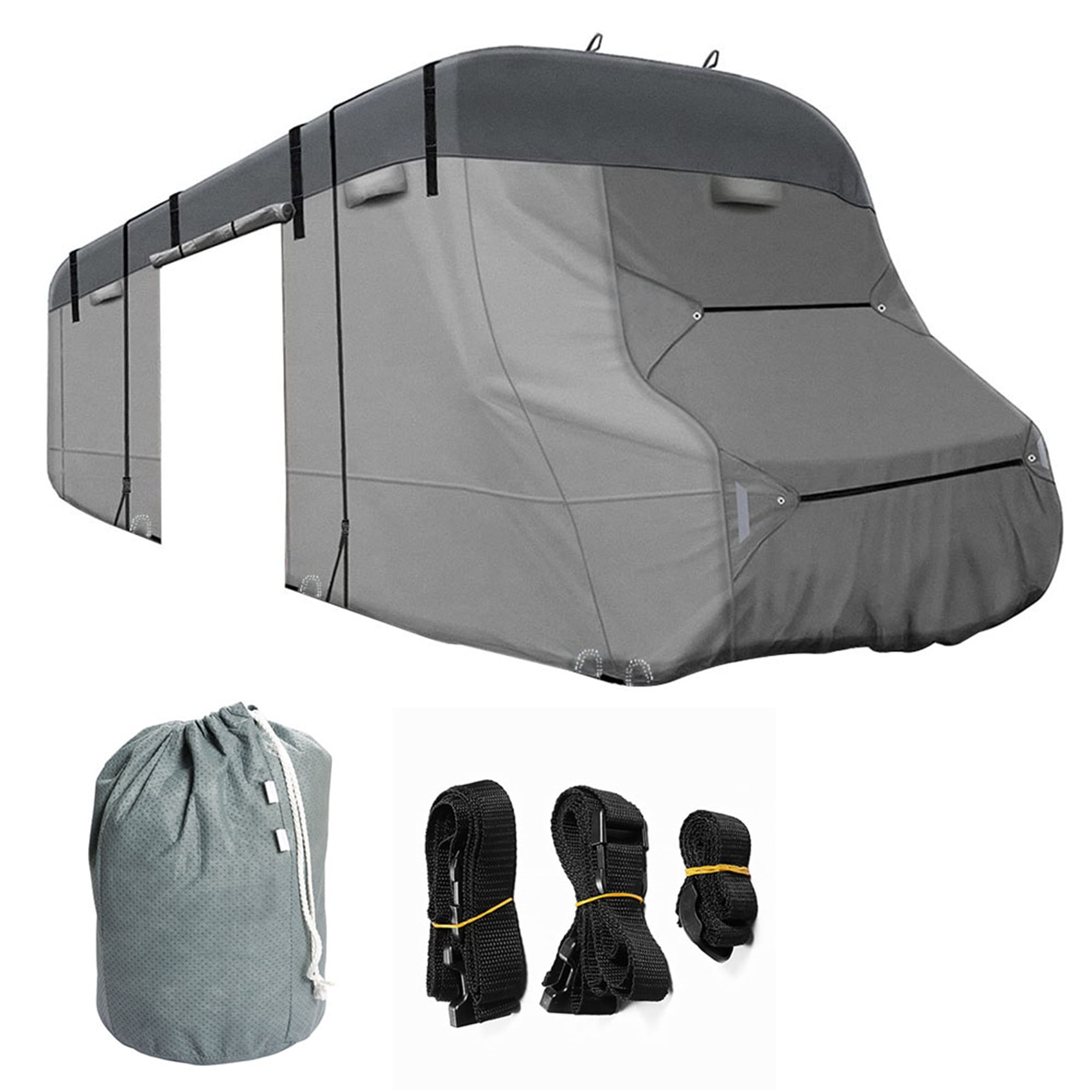 Fits 26-29Ft Motorhome -Breathable Waterproof Quick-Drying Rip-Stop Anti-UV with 2 Windproof Straps 4 Tire Covers Quictent Upgraded 5th Wheel RV Cover Extra-Thick 6-ply Camper Cover 