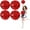 red, variant on cheer pom pom, Cheerleading Pom Poms, Premium Metallic Pom Poms Set Cheering Hand Flowers Handle Dance Pom Poms Cheering Squad Pompoms for Football Basketball Cheers
