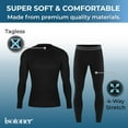 thumbnail image 3 of Isotoner Men's Brushed Top and Pants Base Layer Set, 2-Piece, 3 of 7