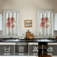thumbnail image 2 of Kitchen Window Curtains over Sink Pioneer Small Window Treatment White Cafe Short Curtains for Bathroom Tier Drapes 27.5x39 Inch, 2 of 4
