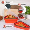 thumbnail image 2 of Pizza Pack® Reusable BPA-Free Silicone Storage Container with 5 Microwavable Trays, 3 Pack, Red, 2 of 7