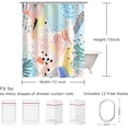 thumbnail image 3 of Modern Shower Curtain Abstract Shower Curtain, Colorful Shower Curtain Art Pink Minimalist Geometric Shower Curtains for Bathroom, Blue Green Yellow Bathroom Decor, 72" x 72" Inches, 3 of 6