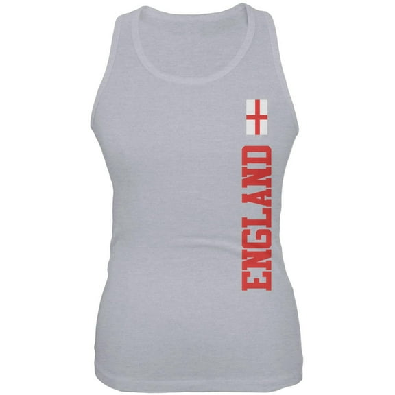 World Cup England Heather Grey Juniors Soft Tank Top