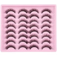 thumbnail image 7 of Lashes Natural Look Wispy Fasle Eyelashes 12mm Short Faux Mink Eyelashes Cat Eye Natural Strip Lashes Pack  16 Pairs, 7 of 7