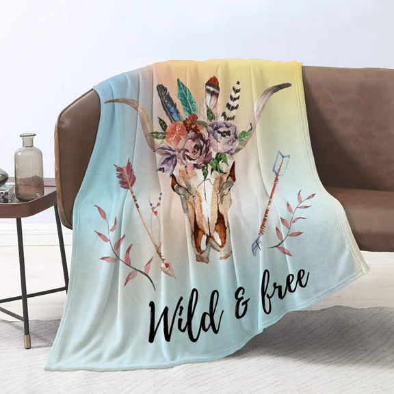 Unique Print Blanket Throw Comfortable Warm Velet Plush Fluffy Throw Blanket Perfect Gift for Couch Sofa or Bed 50"(Width) x 80"(Length)