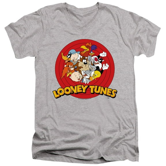 Looney Tunes - Group - Slim Fit V Neck Shirt - Large