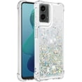 thumbnail image 3 of Case for Motorola Moto G 5G 2024 Case Glitter Liquid Cute Clear Phone Case Floating Quicksand Shockproof Protective Bumper Soft TPU Cover for Moto G 5G 2024 Love Sliver YB, 3 of 14