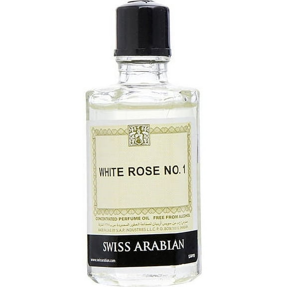 Swiss Arabian White Rose No.1 - Mini Perfume for Women - Concentrated Perfume Oil with Rose, Aldehydes, Geranium, Musk, and Woody Notes - 0.7 oz
