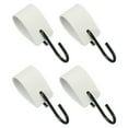 thumbnail image 1 of Uxcell 4 Pcs Ganchos en S de Cuero PU, Ganchos en forma de S Multifuncionales para Colgar Abrigos, Toallas, Camping, Cocina, Baño, Mango, Blanco, 1 of 7