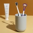 thumbnail image 5 of Limpiador de lengua de silicona de doble cara, raspador utilizable, herramienta de higiene bucal para el cuidado del mal aliento, color morado, 5 of 5