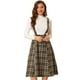 thumbnail image 1 of Falda Midi Con Tirantes Y Tartán A Cuadros Vintage Para Mujer Tela escocesa marrón XS, 1 of 6