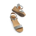 thumbnail image 4 of Sandalias de Cuña Abiertas para Mujer DREAM PAIRS Gris Talla 8.5, 4 of 7