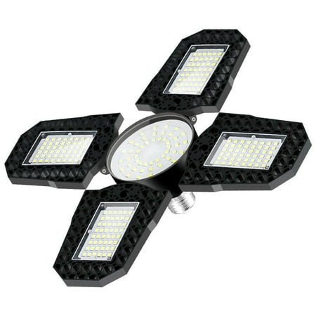 Leyfeng LED Garage Light E27 Folding Transformer Garage Light 100W High Power Waterproof Industrial Lighting Canopy Light Quad Leaf
