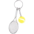 thumbnail image 1 of ZOUSSIQI Mini Tennis Racket Keychain, Mini Metal Sports Key Chain Simulation Mini Tennis Keychain Car Key Chain Key Rings Gifts CA919-91552, 1 of 7