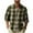 Yellow, variant on Wancir Men's Plaid Shirt Button Down Long Sleeve Regular-Fit Shacket Jacket Lapel Checked Oxford Gingham Shirts