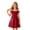 Red, variant on Girls Off Shoulder Strapless Waist Cute A Line Banquet Formal Gown for Tweens and Teens Solid Color Party Dress Red 120