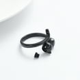 thumbnail image 4 of Constantlife Cut Cat Stainless Steel Finger Ring Pet Cremation Urns for Cat Ashes Jewellery Urn Ring, 4 of 5