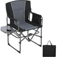 thumbnail image 1 of OUYAWEI 1PC Oversized Camping Chair,Portable Camping Chair for Adults,Lightweight Aluminum Folding Chair with Side Table and Pocket,for Outdoor Camping,Black, 1 of 7