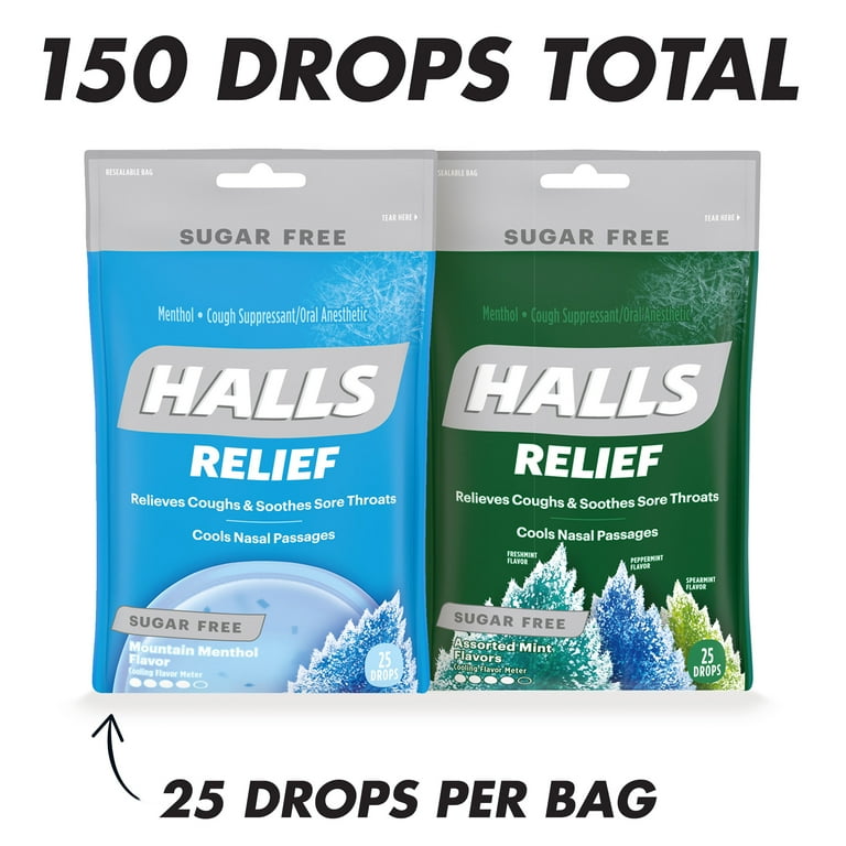 Find Your Perfect HALLS Relief Variety Pack Mountain Menthol and