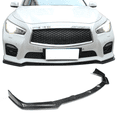 thumbnail image 4 of Ikon Motorsports Compatible with 14-17 Infiniti Q50 V37 Sport ST Style Front Bumper Lip - Matte Carbon Fiber, 4 of 9