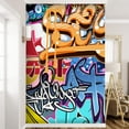 thumbnail image 2 of Idea4wall 3pcs Watercolor Street Graffiti Printed Stick Wallpaper Removable Wall Murals Large Wall Stickers for Home Decoration, 120"x72", 2 of 5