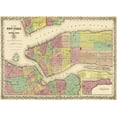 thumbnail image 2 of Colton 14x11 White Modern Wood Framed Museum Art Print Titled - New York New York - Colton 1855, 2 of 4