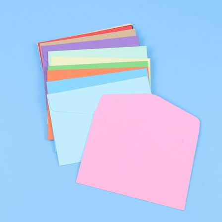 WESIEVYA 100Pcs Assorted Color Square Flap Envelopes for Event Planners 4.5x3.2in