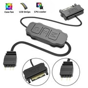 5V 3PIN ARGB Controller,Built-in Light Mode,SATA Interface Extension Cable for PC Case Fan(Black)