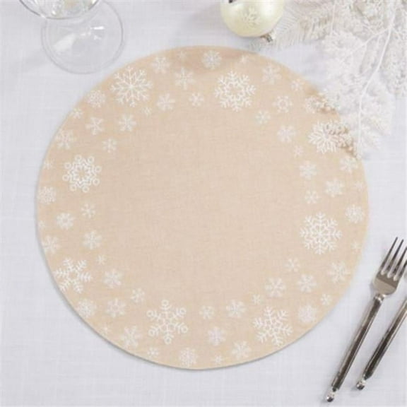 Saro Lifestyle Embroidered Snowflakes Placemat (Set of 4)