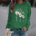 thumbnail image 2 of WZXFASHION Haut Ample pour Femmes Automne et Hiver Manches Longues Col Rond Imprimé Chandail Décontracté Soldes Aujourd'hui Offres Prime sous-Vêtements Thermiques Haut, 2 of 4