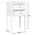 thumbnail image 4 of SAFAVIEH Toby Nautical Rustic Nightstand with 2 Storage Drawers, White, 4 of 5