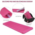 thumbnail image 4 of RUseeN 1 Pack Resistant Silicone Mat Pouch for Flat Iron, Curling Iron, Hot Hair Tools, 11 * 5 Inches, Pink, 4 of 7