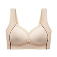 thumbnail image 4 of Ahuyic Nursing Bras for Breastfeeding Women Maternity Bra Front Buckle Breastfeeding Bralette Beige 38, 4 of 9