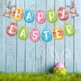 thumbnail image 1 of YAOMOBB Easter Decorations Colorful Easter Banner Cartoon Bunny Egg Pattern Festive Hanging Bunting, 1 of 5