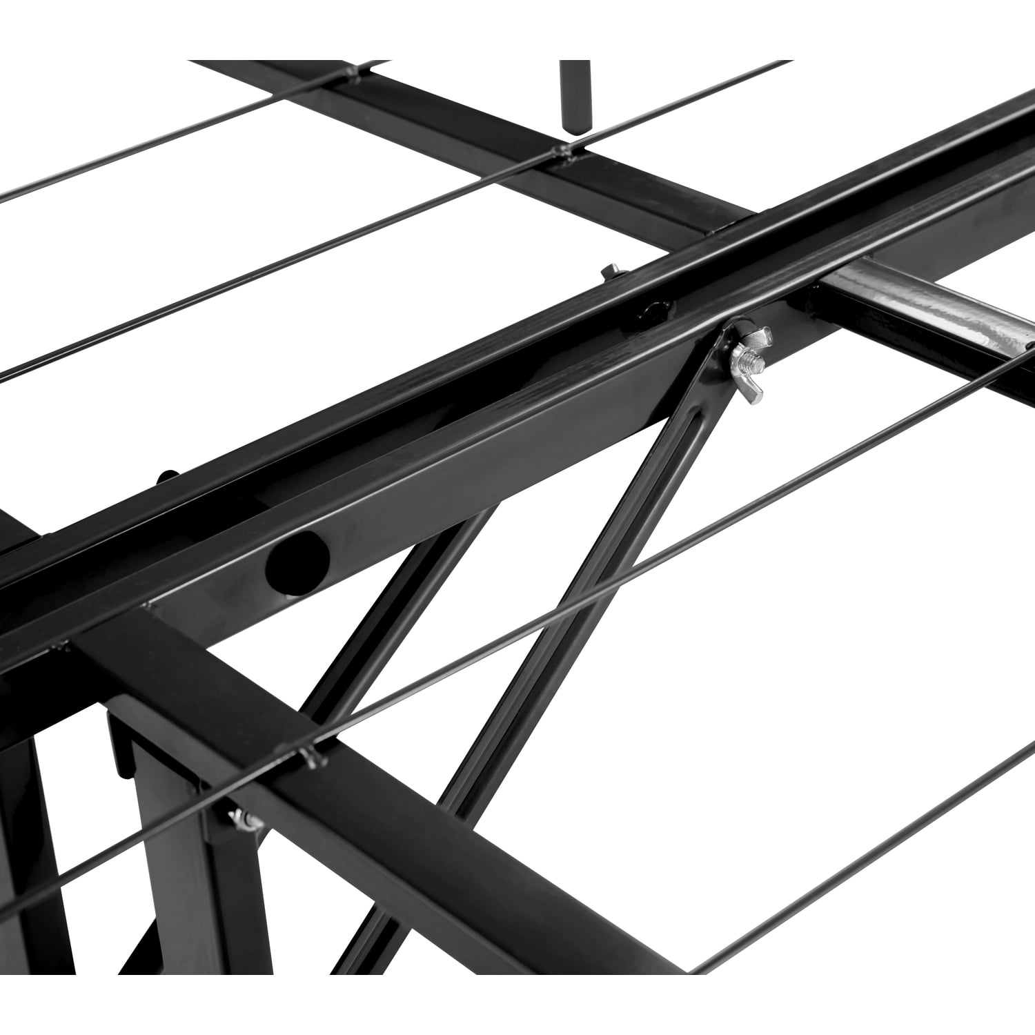 IdealBase 14" Queen Size Bed Frame, Queen Bed Frame, Platform Bed Frame Queen, Metal Bed Frame, Foldable Bed Frame with Heavy Duty Steel, Box Spring Replacement,Tool-Free Assembly, Queen/Black