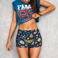 thumbnail image 3 of Naloa Colorful Space Biker Shorts for Women Seamless Scrunch Short Women’s Yoga Shorts for Gym Running Sport Shorts - Medium, 3 of 9