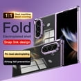 thumbnail image 5 of ELEHOLD Plating Clear Case for Samsung Galaxy Z Fold 7,Rugged Case with Four-Cornered Shockproof Protection Transparent Electroplated Shell for Samsung Galaxy Z Fold 7, Black, 5 of 7