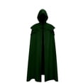 thumbnail image 2 of Adult Hooded Cloak Medieval Cape Ranger Elven Costume for Men Women Halloween Cosplay Gothic Wicca Robe Wizard Sorcerer Knight Larp Dress Up Full Length, 2 of 5