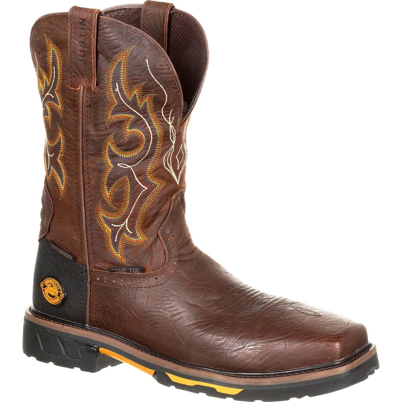 Justin boots composite toe waterproof Clearance
