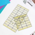 thumbnail image 2 of Juego de 2 reglas de costura acrílicas, regla de patchwork, regla de sastrería universal para acolchado, ideal para coser, 2 of 4