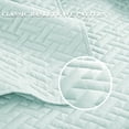 thumbnail image 4 of Exclusivo Mezcla 2-Piece Twin Size Quilt Set, Basket Quilted Bedspread/Coverlet/Bed Cover(68"x 88", Light Aqua), 4 of 7