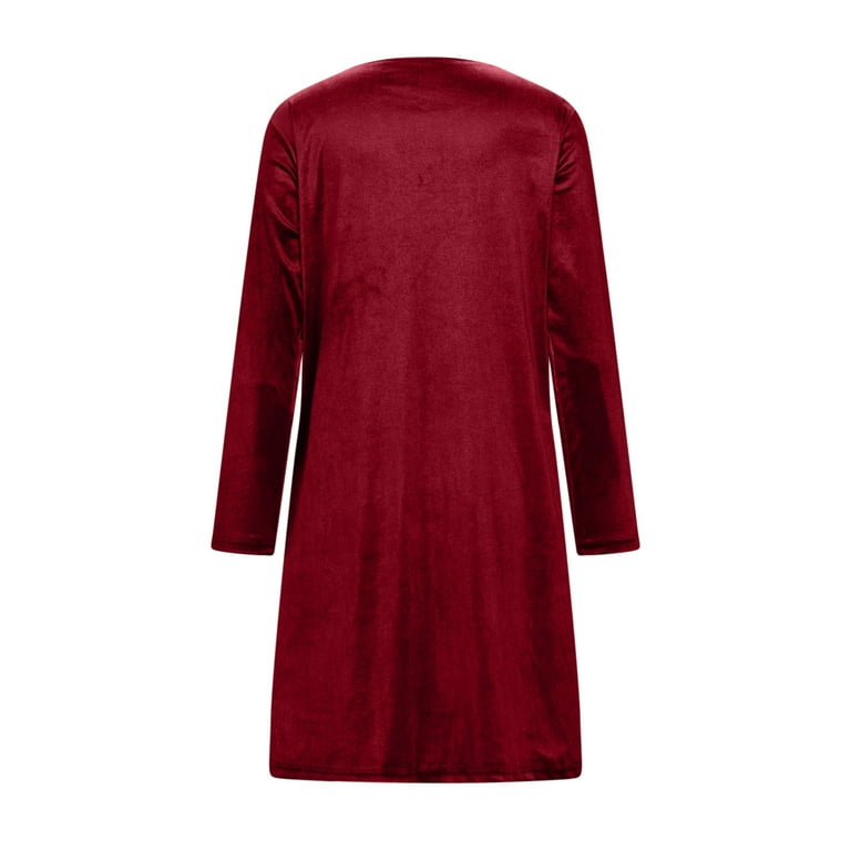 Women's Velvet Cowl Neck Long Sleeve Mini Dress - Fall Winter Cocktail  Party Dress - Walmart.com