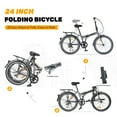thumbnail image 2 of Ambifirner 24 Inch Folding Beach Cruiser Bike for Men, 7-Speed Foldable Bicycle with Rack, Lightweight City Bike for Commuting, Leisure, and Relaxed Rides, 2 of 8
