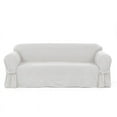 Cotton Duck One Piece Sofa Slipcover in White