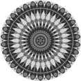 thumbnail image 1 of Ahgly Company Machine Washable Indoor Round Transitional Platinum Silver Gray Area Rugs, 5' Round, 1 of 7