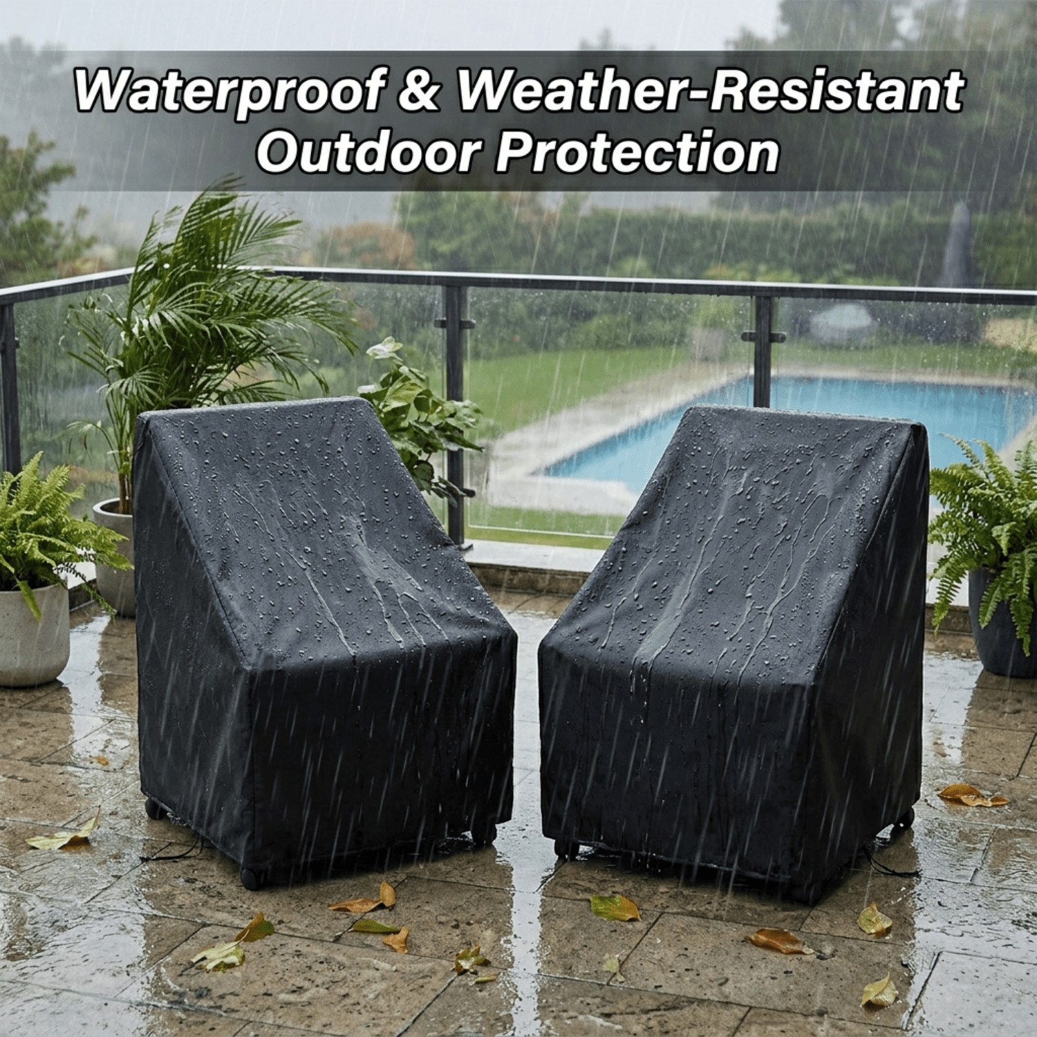 Patio Chair Covers, Waterproof Patio Furniture Covers, Heavy Duty and Waterproof Outdoor Lawn , 35"W x 35"D x 35"H