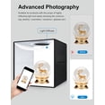 thumbnail image 6 of 12"x12" LED Light Box Photography Tent Kit, Dimmable Foldable Photo Studio with 120 LEDs & 6 Backdrops, CRI >95 for Product Photography, Jewelry, Small Items, 6 of 8