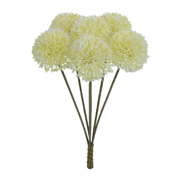 Mauxuk 6 Pack Realistic Dandelion Flowers Artificial Plastic Home Decor - High Simulation Floral Arrangement for Vase, Shelf, Table - Bendable Stems, Long-Lasting (Green)